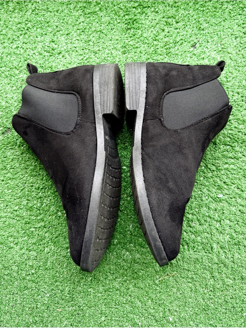 Black Suede Chelsea Ankle Boots Women's EU 40 / US 9-9.5 Pull-On Booties